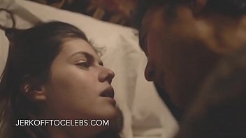 Alexandra Daddario showing her tits and ass in her new movie