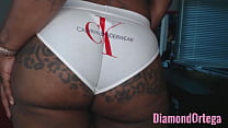 Diamond Ortega Close up ass worship solo tease femdom pov CK bra and panties ebony